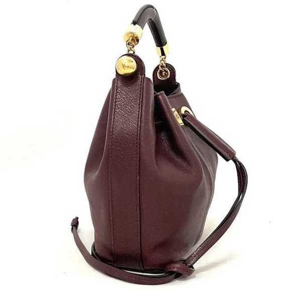 Chloé Chloe Shoulder Bag Wine Red 2way Leather Handbag Ladies - Picture 3 of 10